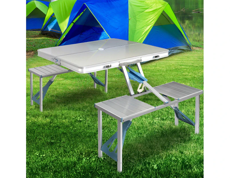 Weisshorn Camping Table Folding Aluminum Portable Outdoor 85CM