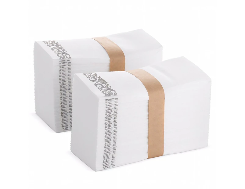 50Pcs Disposable Hand Tissue Napkin Home Hotel Restaurant Cloth-Like Paper Towel-White