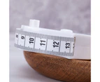 Ergnomic Retractable Body Measuring Ruler PP Clear Markings Waist Measure Tape for Home-White