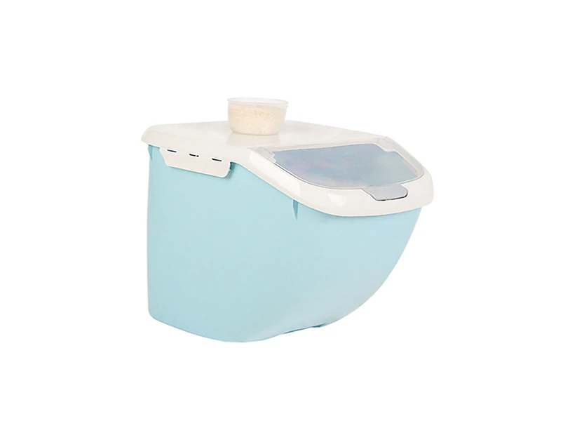 Storage Box Reusable Dust-proof PP Sealed Food Storage Containers for Rice-Blue S - Blue