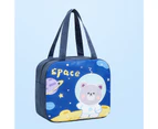 Lunch Box Pouch Anti-deformed Water Proof Easy to Carry Beach Picnic Insulated Tote Bag for Work-Dark Blue - Dark Blue