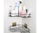 1 Set Drying Rack Draining Fast Rust-Proof Metal Soap Shampoos Corner Shower Caddy Home Decor-Black - Black