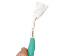 Long Handle Reach Wiper Self Wipe Holder Toilet Paper Tissue Grip Assist Device-White - White