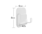 Shaver Holder Wall Mounted Strong Stickiness PS Bathroom Wall Hooks Razor Holder for Home-White - White