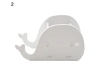 Wooden Elephant Whale Pen Pencil Holder Home Desktop Stationary Makeup Organizer-White - White