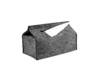 Felt Tissue Box Paper Towel Case Living Room Desk Car Napkin Holder Home Decor-Black - Black