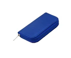 22 Slots Micro SD Memory Card Storage Zipper Pouch Case Protector Holder Wallet-Blue - Blue
