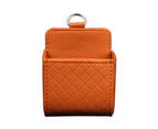Faux Leather Car Air Vent Storage Bag Phone Key Coins Organizer Box Holder Case-Brown - Brown