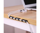 20Pcs Self-adhesive Wire Buckle Line Fastener Cable Clip Organizer Fixer Holder-White - White