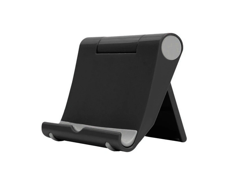 Portable Universal Folding Desktop Mobile Phone Tablets Holder Stand Bracket-Black - Black