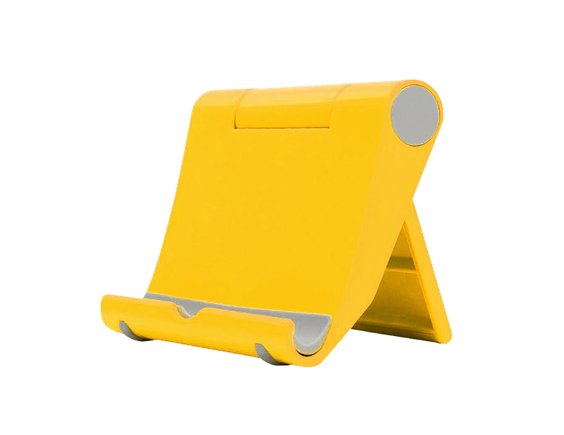 Portable Universal Folding Desktop Mobile Phone Tablets Holder Stand Bracket-Yellow - Yellow