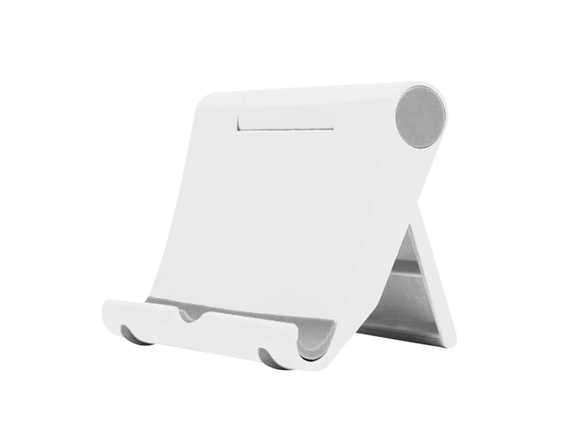 Portable Universal Folding Desktop Mobile Phone Tablets Holder Stand Bracket-White - White