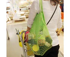 Reusable Large Capacity Food Storage Pouch Fruit Handbag Mesh Net Shopping Bag-Orange - Orange