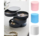 4 Layers Rotating Makeup Organizer Cosmetic Box Holder Jewelry Storage Case-Pink - Pink