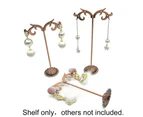 3Pcs Metal Earrings Shelf Stand Holder Jewelry Ear Stud Display Rack Organizer-Antique Brass - Antique Brass