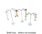 3Pcs Metal Earrings Shelf Stand Holder Jewelry Ear Stud Display Rack Organizer-Antique Brass - Antique Brass