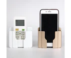 Universal Wall Mount Bracket Phone Holder Charging Stand Rack Remote Control Box-White - White