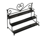 3 Layer Heart Nail Polish Shelf Cosmetic Display Stand Holder Rack Organizer-Rose Red - Rose Red