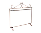 Vintage Heart Jewelry Hanger Necklace Earring Metal Rack Display Stand Holder-White - White