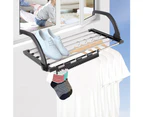 Folding Towel Clothes Dryer Hanger Shelf Anti-rust Balcony Storage Holder Rack