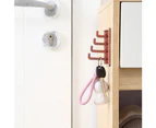 Wall Mounted Kitchen Door Towel Clothes Hanger Bathroom Hook Bag Key Holder-White - White