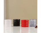 4 Layers Rotatable Jewelry Necklace Bracelet Storage Box Case Holder Organizer-White - White
