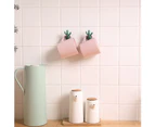 2Pcs Cactus Shape Clothes Hanger Adhesive Kitchen Wall Door Key Holder Hook- 2pcs