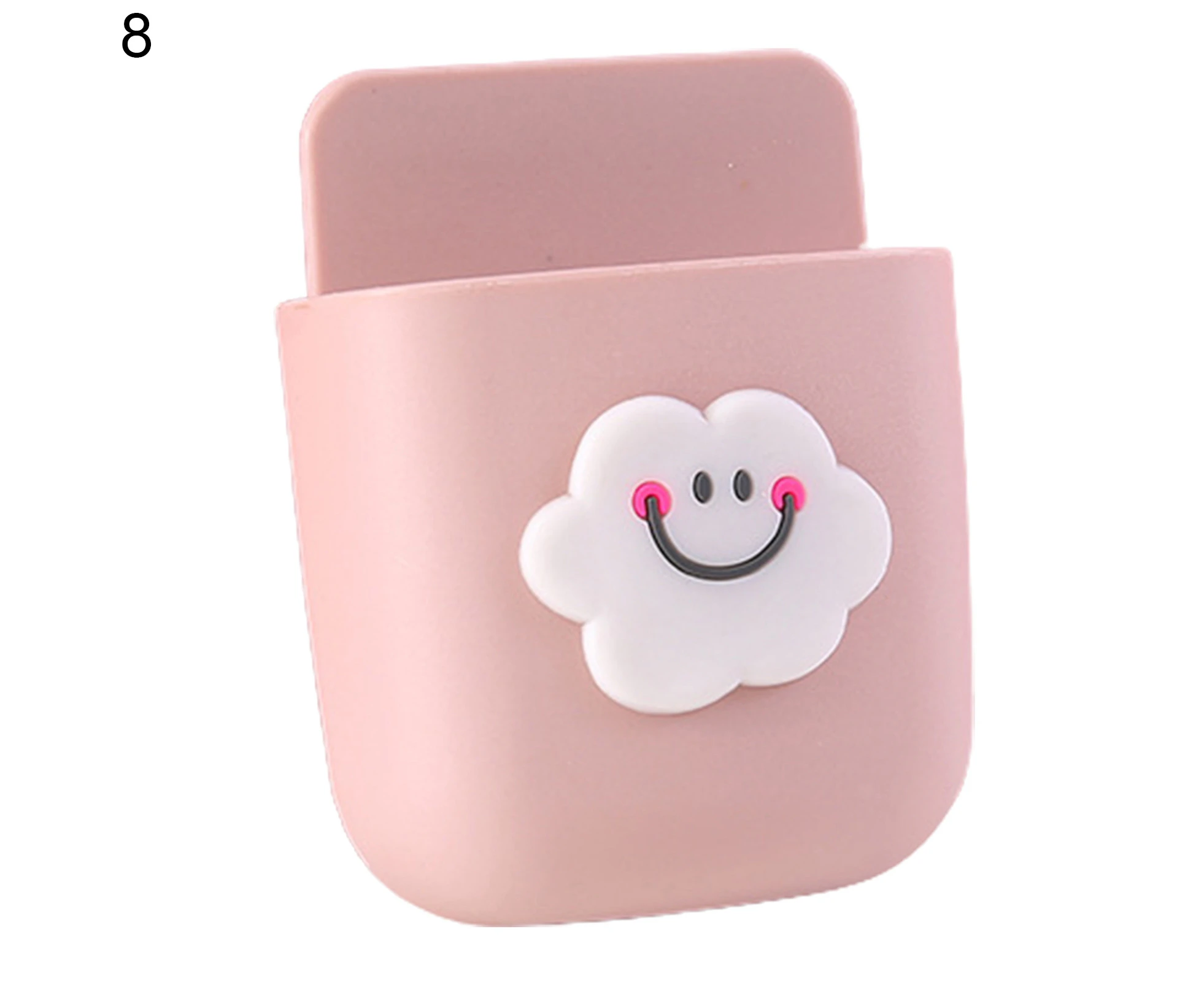 Good Bearing Capacity Storage Holder Wall Mount Punch-free Plastic Charging Hole Phone Storage Case for Home