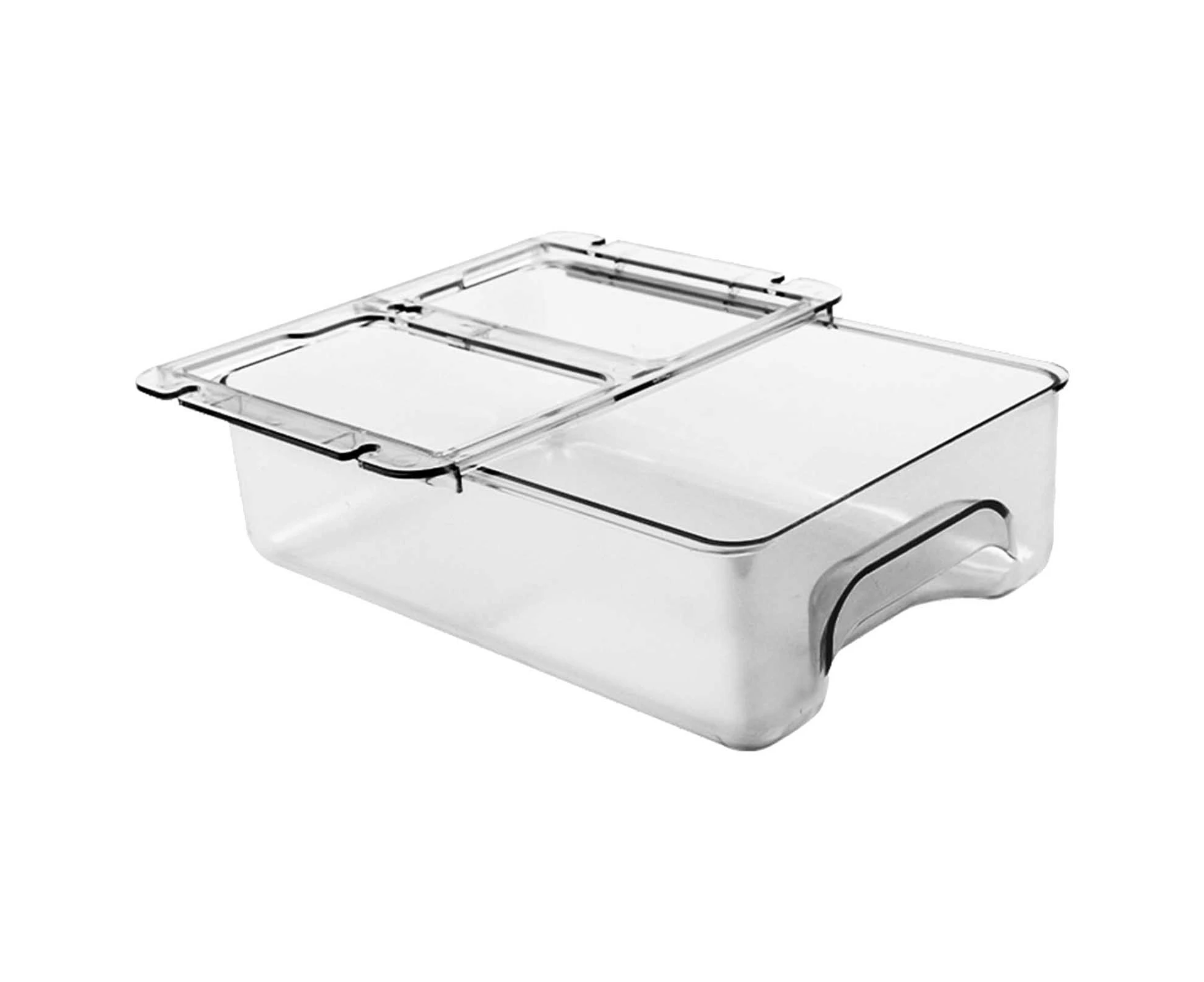 Storage Box Smooth Sliding Spacing-Saving Plastic Under Desk Drawer for Office-Clear - Clear