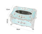 Napkin Box Exquisite Workmanship Widely Used Acrylic Creative Desktop Decoration Tissue Holder for Home-Silver Blue - Silver Blue