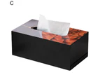 Delicate Tissue Boxes Printed Wood Universal Portable Napkin Holders for Office