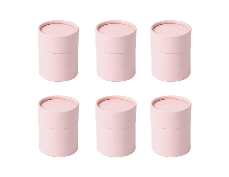 6Pcs Gift Boxes Multifunctional Minimalist Design Solid Color Round Flower Paper Boxes for Home-Pink - Pink