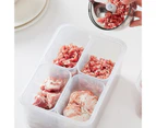1 Set Food Storage Case Tight Sealing Fresh Keeping PP Multi-Compartments Grain Storage Box for Kitchen-Beige - Beige