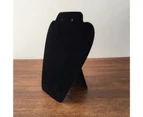 Earrings Display Stands Stylish Non-Slip Cardboard Elegant Flocking Jewelry Holder for Home-Black - Black