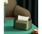 Transparent Tissue Box with Spring PET Paper Dispenser Napkin Box for Desktop-Clear Green - Clear Green