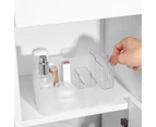 1 Set Makeup Holder Detachable Multi-function PP Simple Vanity Cosmetic Storage Box for Home-White - White
