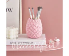 Adorable Pineapple Shape Pen Holder Adorable Fine Texture Resin Pencil Case for Home-Pink - Pink