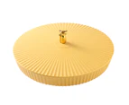 Detachable Food Tray Separated Plastic Portable Round Food Serving Tray Household Supplies-Yellow - Yellow