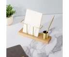 Napkin Holder Anti-rust Storage Wood Simple Geometric Wire Design Tissue Dispenser Table Decor