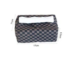 Exquisite Chessboard Pattern Tissue Holder Bag Dustproof Anti-wear Polyester Tissue Holder Pouch for Home-Grey - Grey