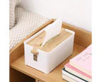 Tissue Box Japanese Style Lifting Wide Mouth Creative Tissue Napkin Paper Holder Household Supplies-White - White