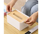 Tissue Box Japanese Style Lifting Wide Mouth Creative Tissue Napkin Paper Holder Household Supplies-White - White