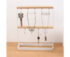 Jewelry Stand Desk Holder Hanging Necklace Bracelet Ring Watch Storage Organizer- One Row Hooks
