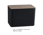 Tissue Box Multipurpose Sealed Waterproof Dustproof Space-saving Large Capacity Flip Cover Napkin Box Wet Wipes Dispenser Holder for Bathroom-Black - Black