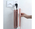 Data Cable Holder No Mark Left with Cover Protect Wire Oblong Shape Durable Fix Cables Easy Multiple Slots Avoid Tangling Wire Shielding Box for Home-Pink - Pink