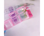 28 Grids Pill Box Safe Reusable Waterproof Large Capacity Food Grade Weekly Pillbox Case for Travelling-Mix Color - Mix Color
