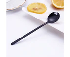 Anti-rust Stainless Steel Desserts Coffee Tea Stirring Spoons Kitchen Tableware-Silver - Silver
