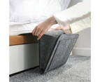 Storage Bag High Capacity Multi-purpose Space-saving Felt Sofa Side Storage Holder for Home-Grey - Grey