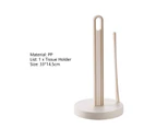 Tissue Stand Punch Free High Stable Base Smooth Edge Eco-friendly Space-saving PP Material Napkin Stand Desktop Paper Storage Rack Home Supplies-Beige - Beige