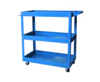 Traderight Tool Cart Trolley Toolbox Workshop Garage Storage Organizer Steel BL - Blue